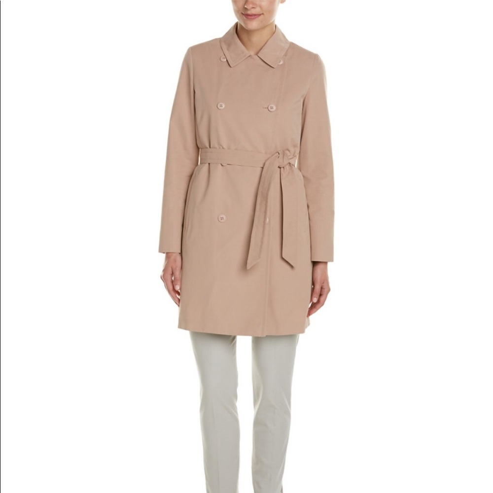 MaxMara Double Breasted Trench Coat Pink Small